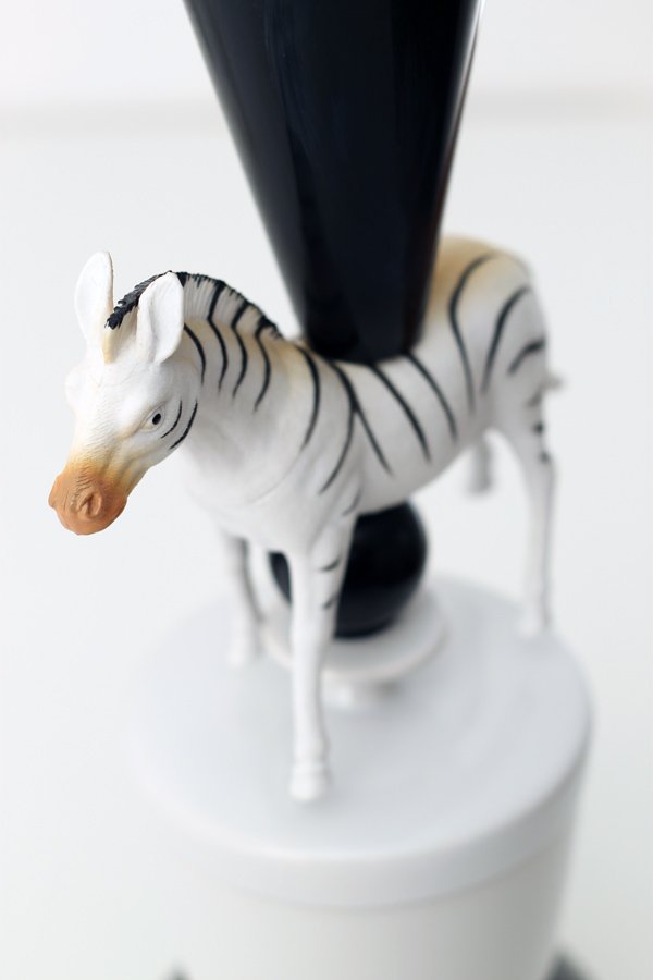 Zebra lampskulptur
