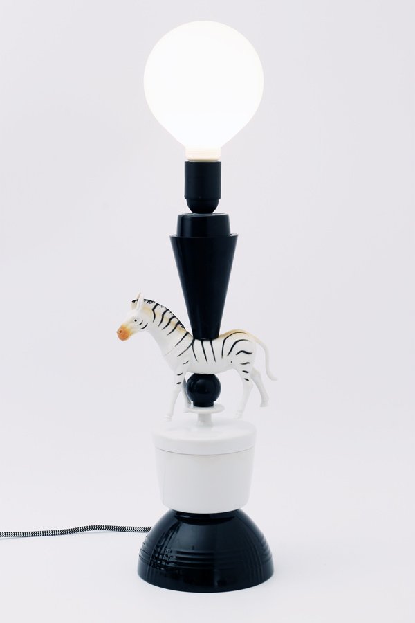 Zebra lampskulptur